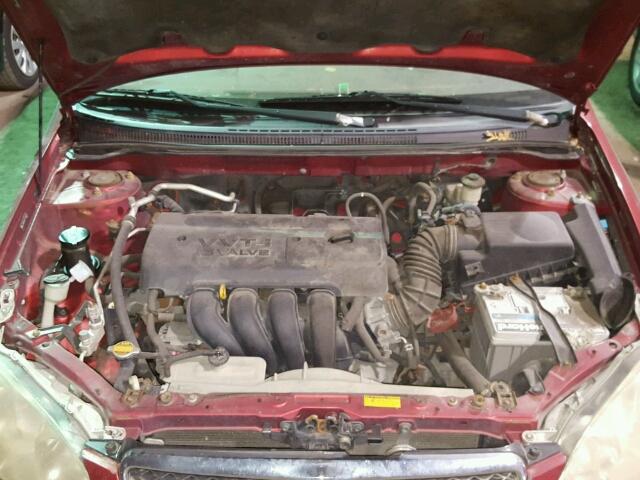 JTDBR32E270125634 - 2007 TOYOTA COROLLA RED photo 7