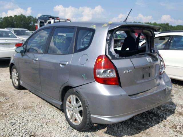 JHMGD38647S024747 - 2007 HONDA FIT S GRAY photo 3