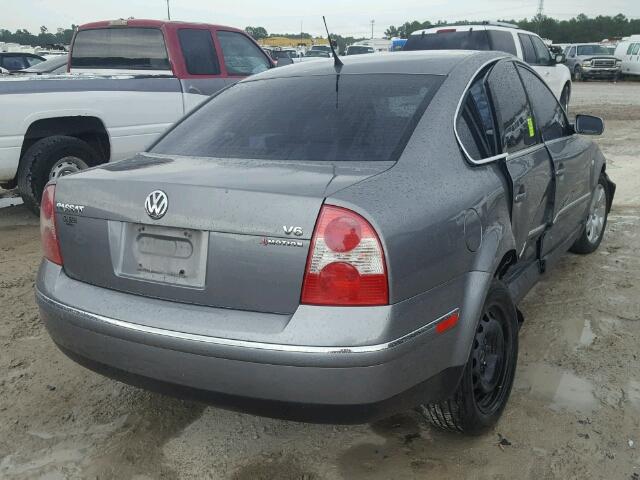 WVWTH63BX3P381440 - 2003 VOLKSWAGEN PASSAT GLX GRAY photo 4