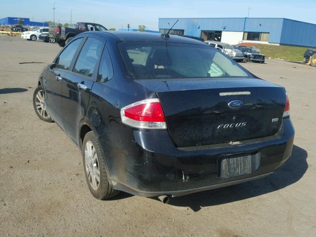 1FAHP35N78W271530 - 2008 FORD FOCUS SE BLACK photo 3