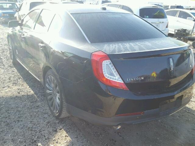 1LNHL9DK5DG607272 - 2013 LINCOLN MKS BLACK photo 3