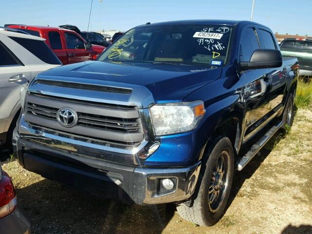 5TFEY5F10EX161474 - 2014 TOYOTA TUNDRA CRE BLUE photo 2