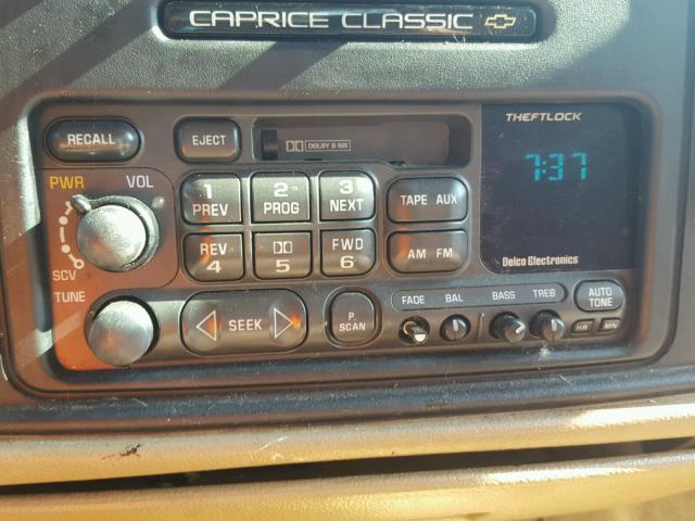 1G1BL52W2TR194070 - 1996 CHEVROLET CAPRICE CL ოქროსფერი ფოტო 9