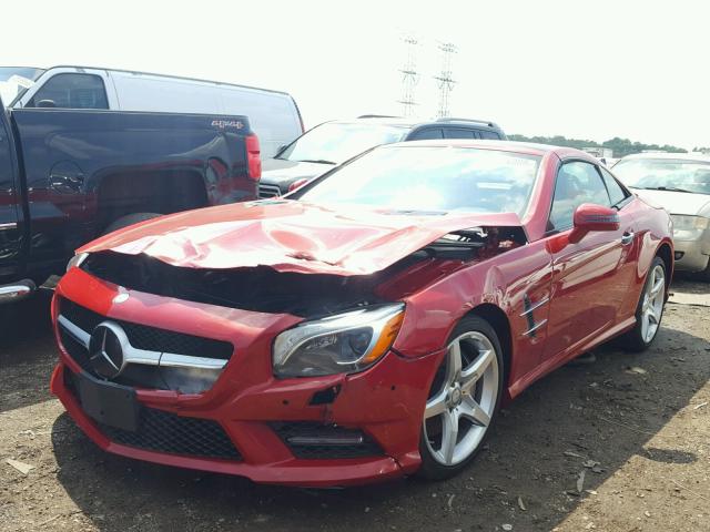 WDDJK7DA0DF020896 - 2013 MERCEDES-BENZ SL 550 RED photo 2