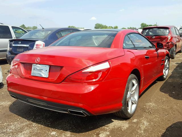 WDDJK7DA0DF020896 - 2013 MERCEDES-BENZ SL 550 RED photo 4