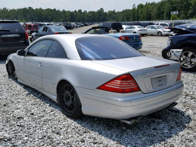 WDBPJ76J03A031802 - 2003 MERCEDES-BENZ CL 600 SILVER photo 3