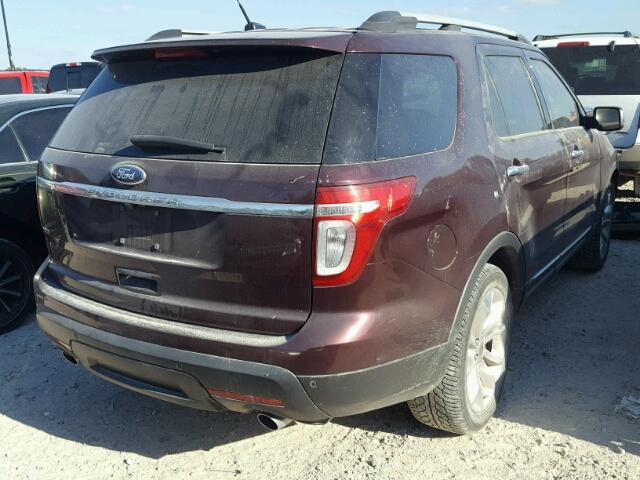 1FMHK7D8XBGA53672 - 2011 FORD EXPLORER X MAROON photo 4