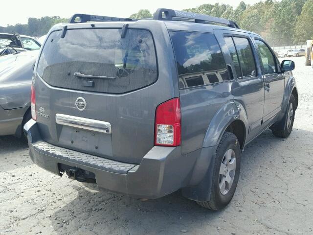 5N1AR18U75C755462 - 2005 NISSAN PATHFINDER GRAY photo 4