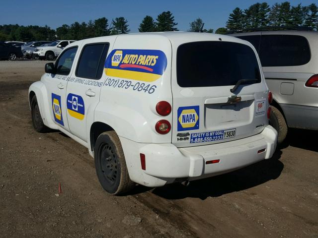 3GNCA13B39S621288 - 2009 CHEVROLET HHR LS WHITE photo 3