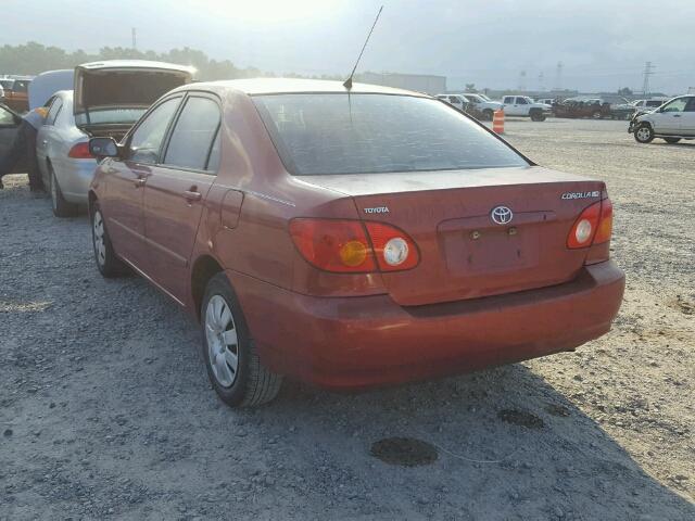 1NXBR32E24Z298523 - 2004 TOYOTA COROLLA CE RED photo 3