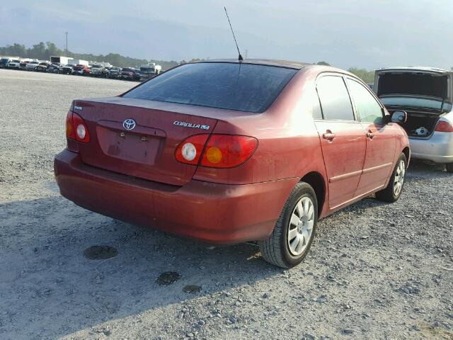 1NXBR32E24Z298523 - 2004 TOYOTA COROLLA CE RED photo 4