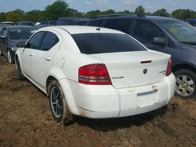 1B3CC4FB4AN150008 - 2010 DODGE AVENGER WHITE photo 3