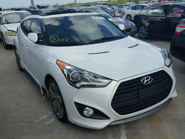 KMHTC6AE4FU238741 - 2015 HYUNDAI VELOSTER T WHITE photo 1