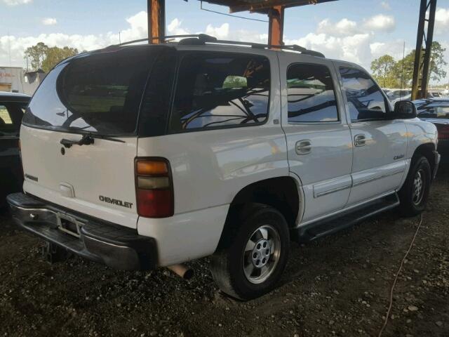 1GNEK13TX1R160239 - 2001 CHEVROLET TAHOE K150 WHITE photo 4