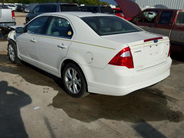 3FAHP0HA4CR145774 - 2012 FORD FUSION WHITE photo 3