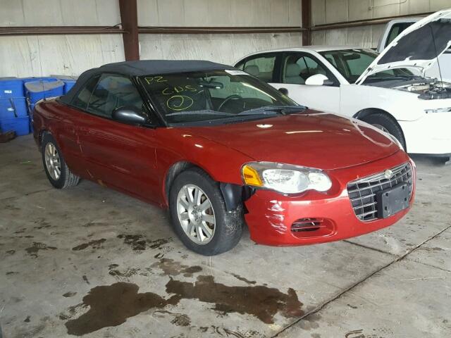 1C3EL75R14N415130 - 2004 CHRYSLER SEBRING GT RED photo 1