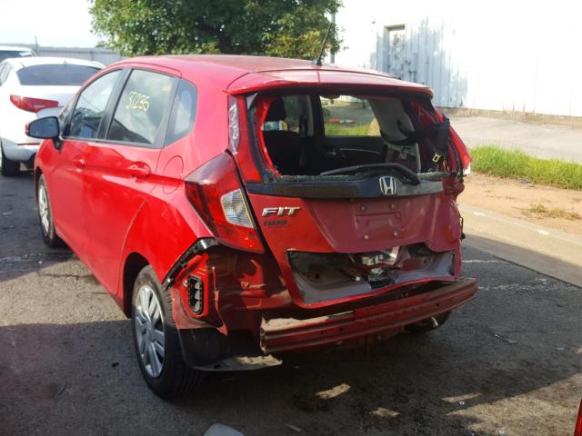 JHMGK5H54GS002711 - 2016 HONDA FIT LX RED photo 3