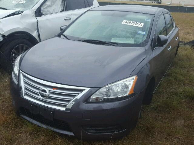 3N1AB7AP3EL673915 - 2014 NISSAN SENTRA S GRAY photo 2