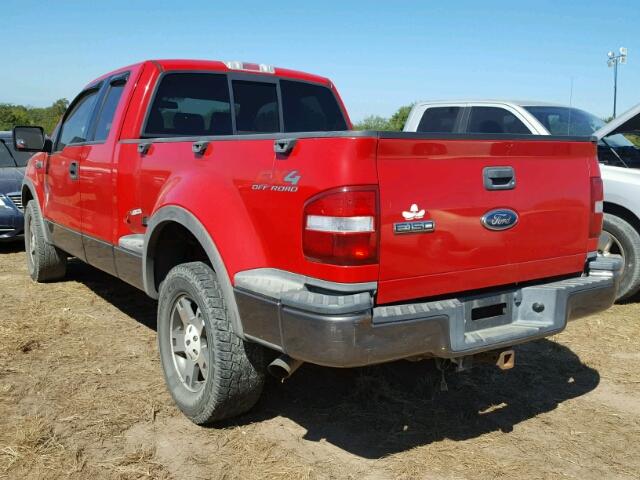 1FTPX04544KB27439 - 2004 FORD F150 RED photo 3