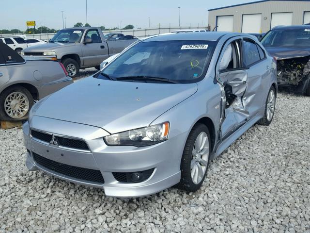 JA32X8HW2BU025715 - 2011 MITSUBISHI LANCER GTS SILVER photo 2