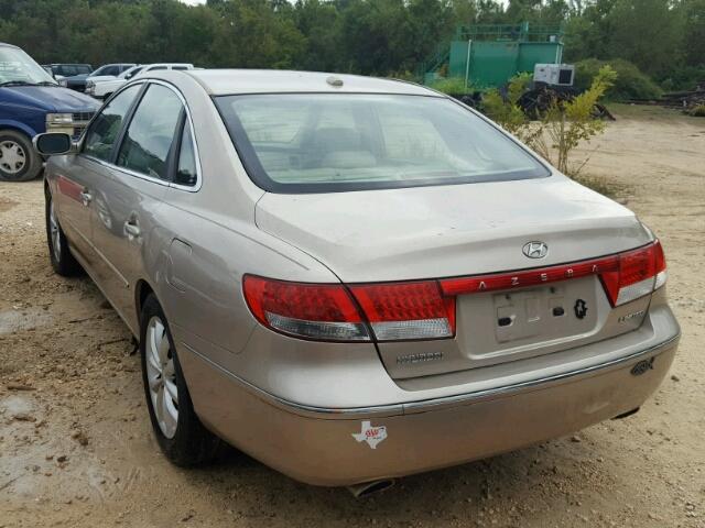 KMHFC46F48A251948 - 2008 HYUNDAI AZERA SE GOLD photo 3