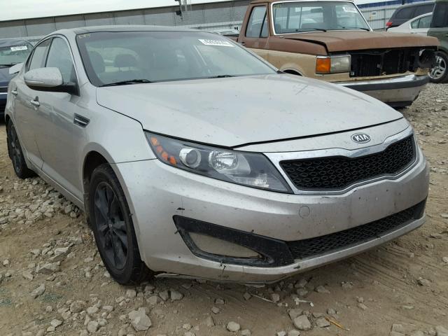 KNAGN4A79B5098273 - 2011 KIA OPTIMA EX GRAY photo 1