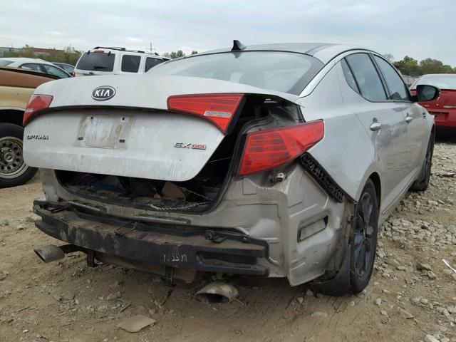 KNAGN4A79B5098273 - 2011 KIA OPTIMA EX GRAY photo 4