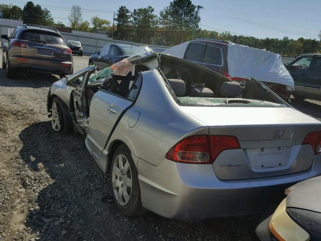 2HGFA16508H328866 - 2008 HONDA CIVIC LX SILVER photo 3