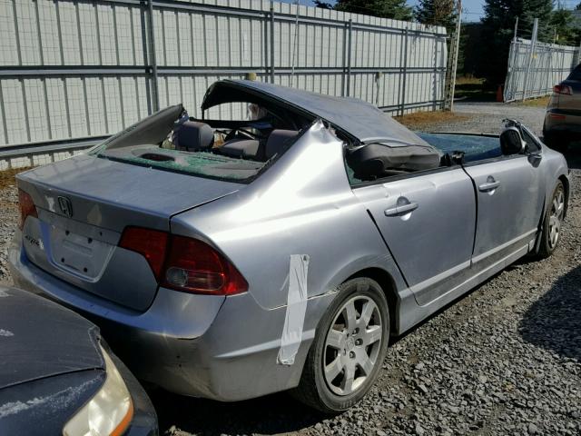 2HGFA16508H328866 - 2008 HONDA CIVIC LX SILVER photo 4