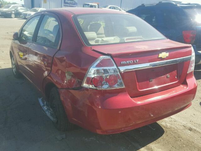 KL1TD5DE2BB193173 - 2011 CHEVROLET AVEO LS RED photo 3