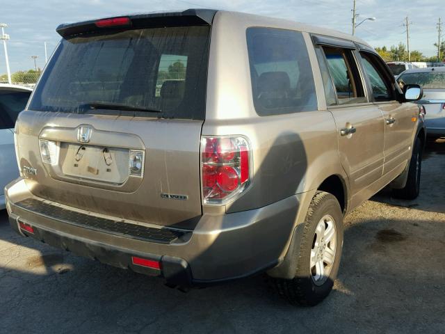 5FNYF18136B028387 - 2006 HONDA PILOT LX GOLD photo 4