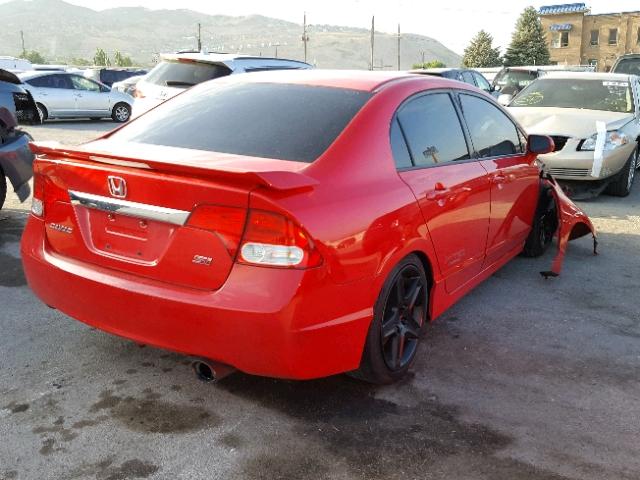 2HGFA5E51BH702207 - 2011 HONDA CIVIC SI RED photo 4