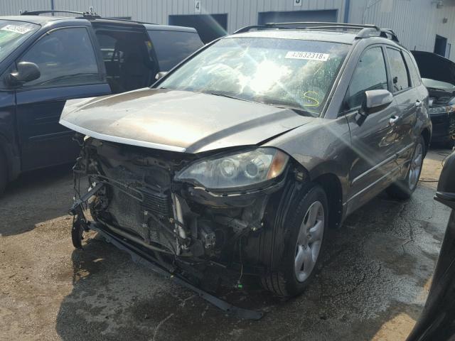 5J8TB18208A012689 - 2008 ACURA RDX GRAY photo 2