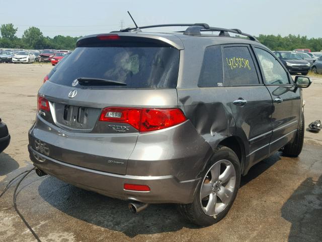 5J8TB18208A012689 - 2008 ACURA RDX GRAY photo 4