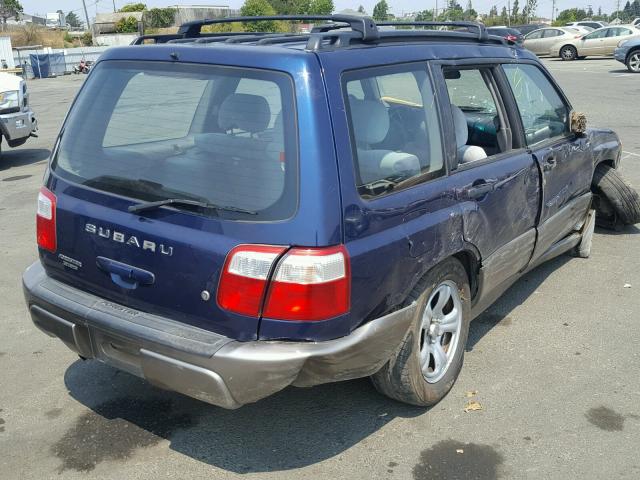 JF1SF65562G748654 - 2002 SUBARU FORESTER S BLUE photo 4