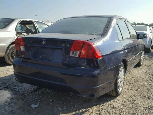 2HGES16514H557351 - 2004 HONDA CIVIC LX BLUE photo 4