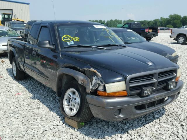 1B7GL12X52S553417 - 2002 DODGE DAKOTA BAS BLACK photo 1