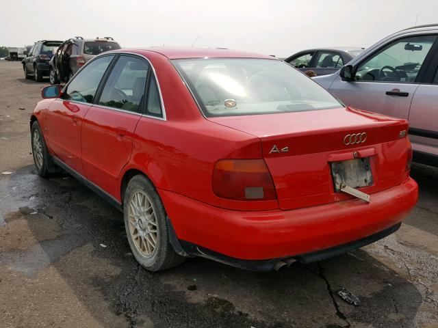 WAUED68D2WA001557 - 1998 AUDI A4 2.8 QUA RED photo 3