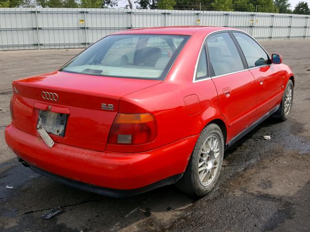 WAUED68D2WA001557 - 1998 AUDI A4 2.8 QUA RED photo 4