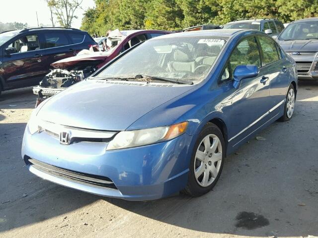 2HGFA16528H511783 - 2008 HONDA CIVIC LX BLUE photo 2