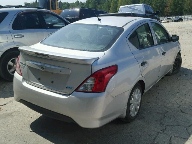 3N1CN7AP9GL843147 - 2016 NISSAN VERSA S SILVER photo 4