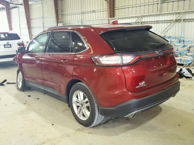 2FMPK3J81HBB18658 - 2017 FORD EDGE SEL RED photo 3