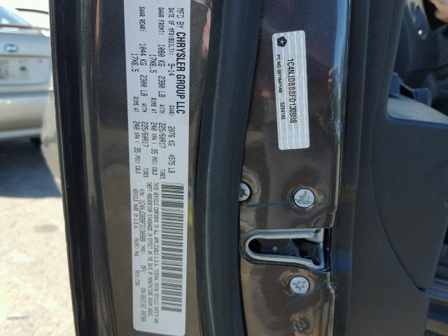 1C4NJDBB8FD130988 - 2015 JEEP COMPASS SP GRAY photo 10