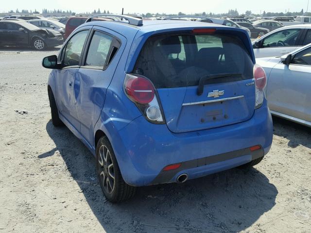 KL8CF6S97EC424025 - 2014 CHEVROLET SPARK 2LT BLUE photo 3