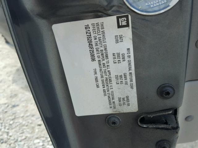 1G1ZT62845F250696 - 2005 CHEVROLET MALIBU MAX 灰色 照片 10