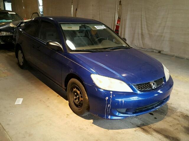 1HGEM21194L067862 - 2004 HONDA CIVIC DX V BLUE photo 1