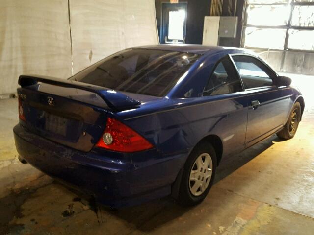 1HGEM21194L067862 - 2004 HONDA CIVIC DX V BLUE photo 4