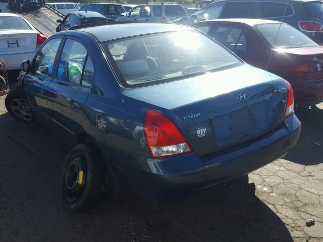 KMHDN45D71U137416 - 2001 HYUNDAI ELANTRA GL BLUE photo 3