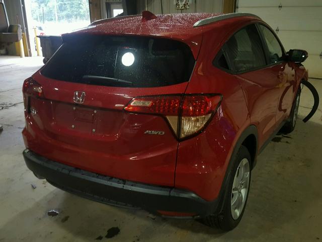 3CZRU6H7XHM733076 - 2017 HONDA HR-V EXL RED photo 4