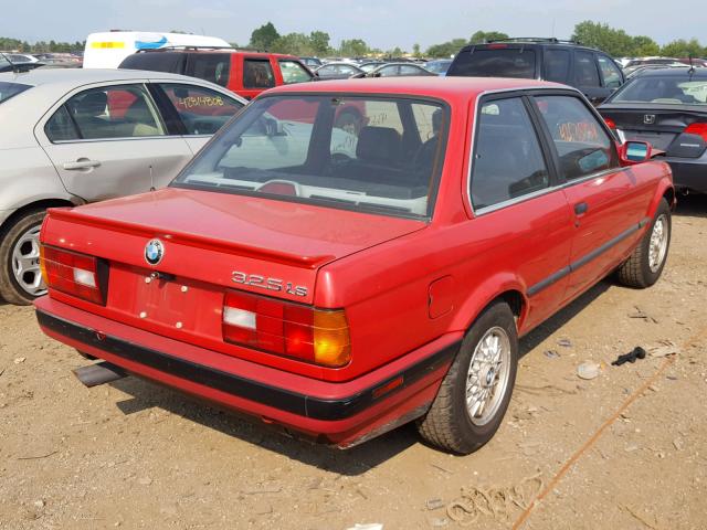 WBAAA2307KAE71973 - 1989 BMW 325 I AUTO RED photo 4